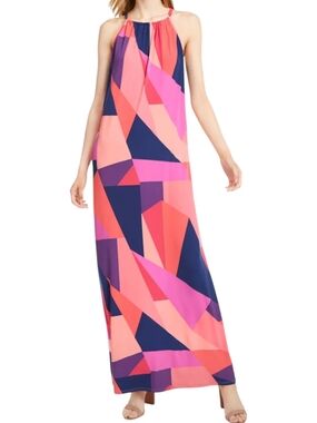Trina Turk Milian Geo-Print Maxi Dress